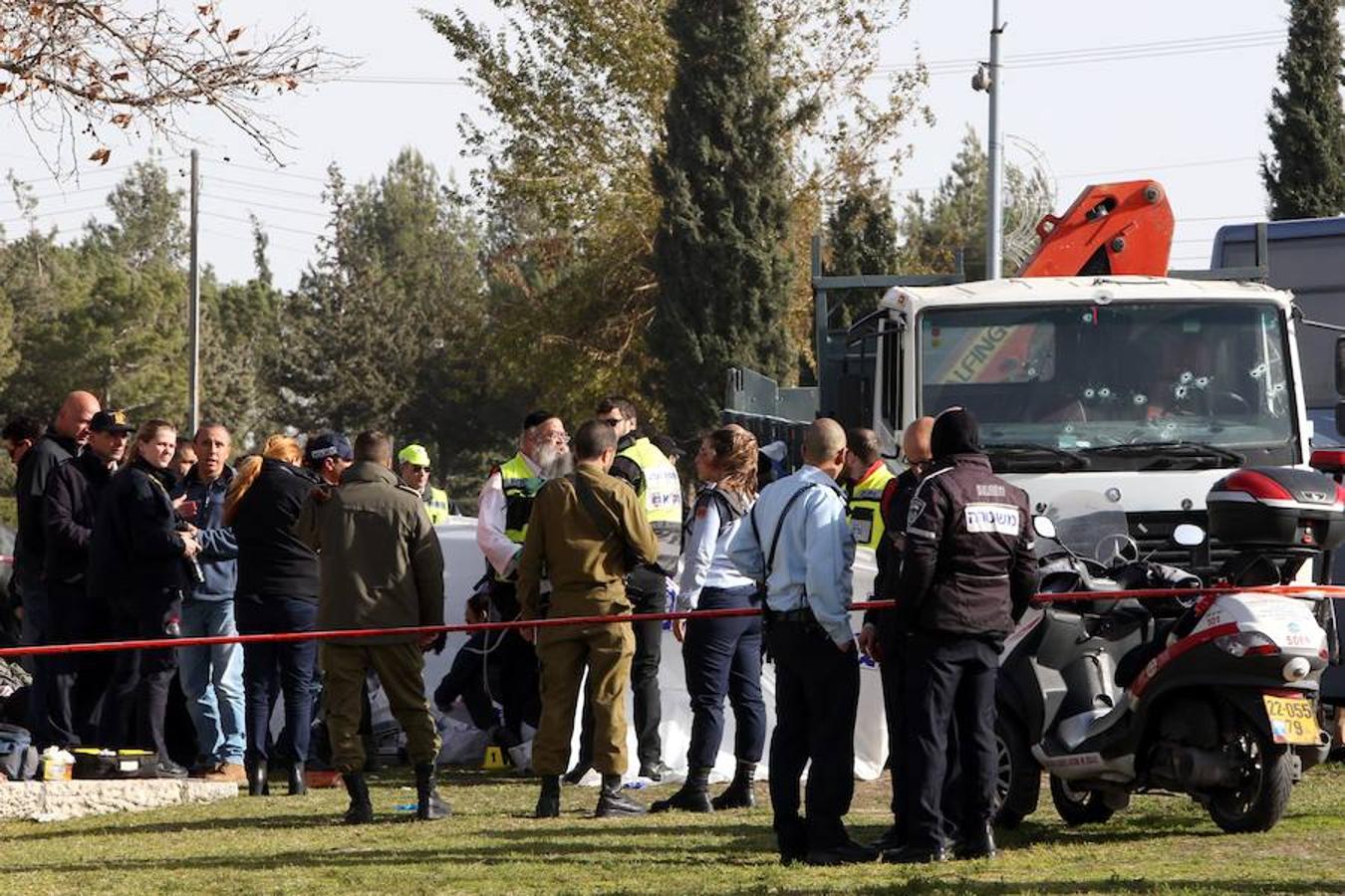 Las imágenes tras el atropello en Jerusalén en el que han muerto cuatro personas