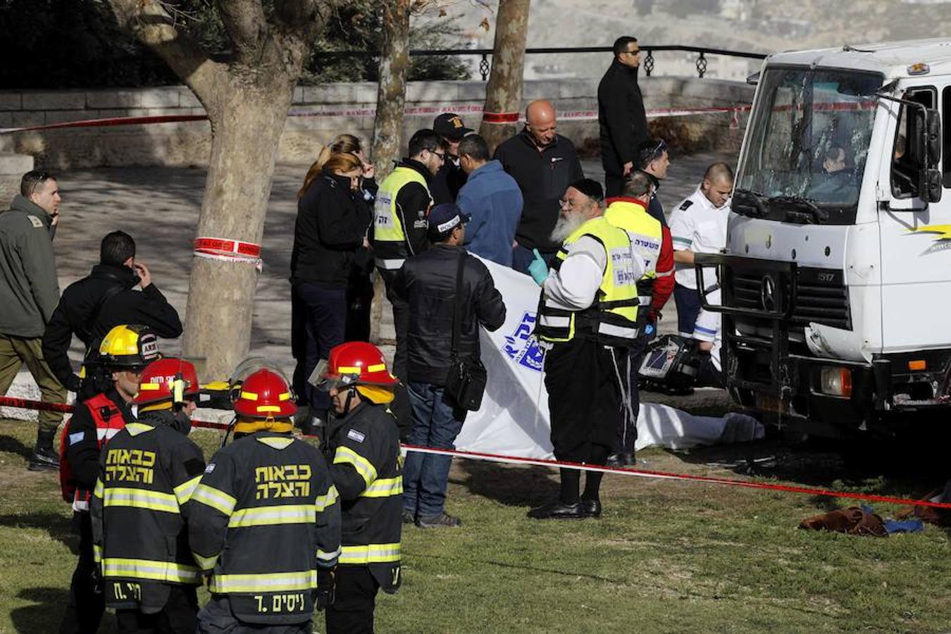 Las imágenes tras el atropello en Jerusalén en el que han muerto cuatro personas