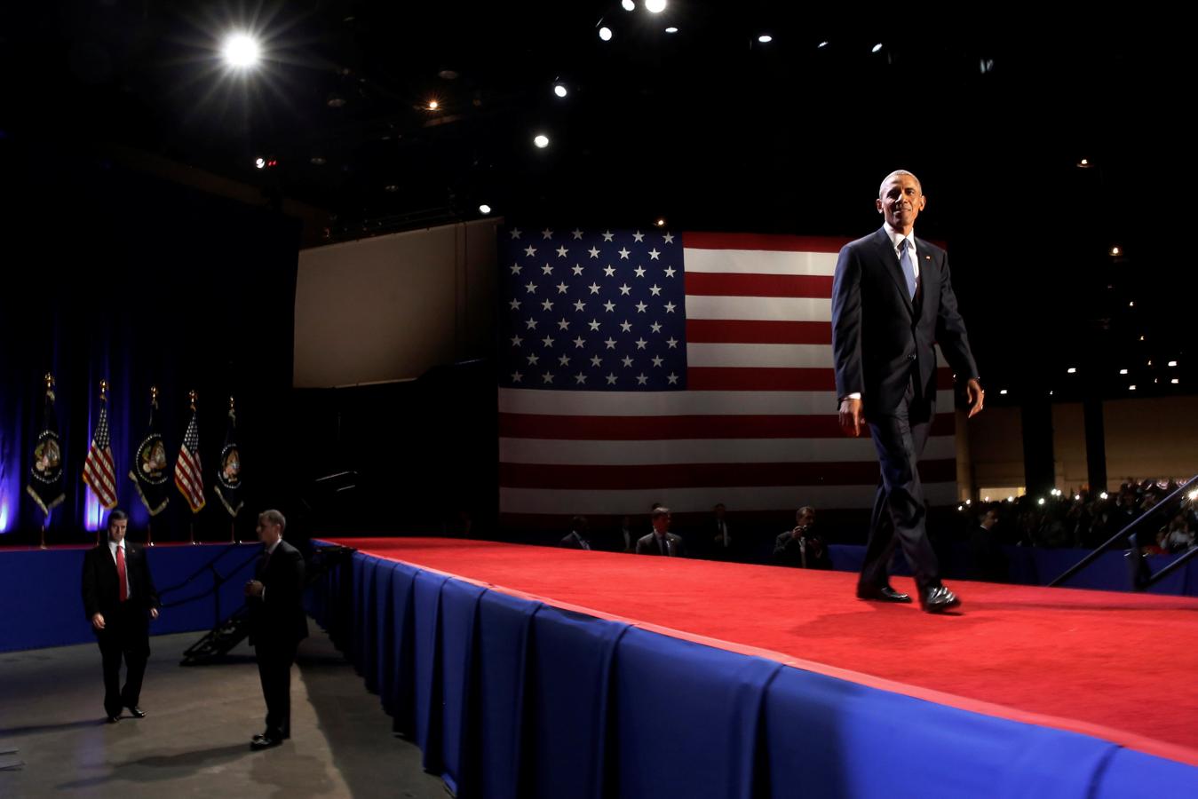 Obama durante el acto de despedida de la Presidencia celebrado en Chicago, Illinois. 