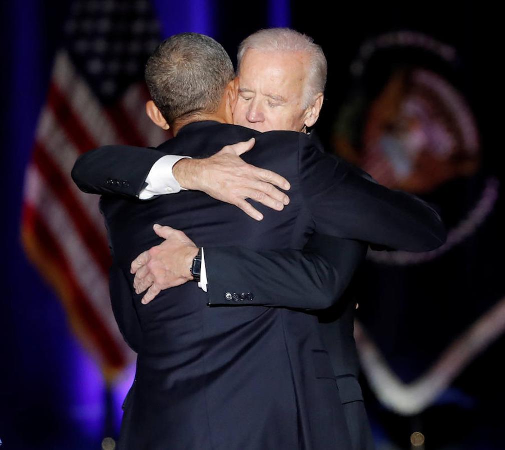 En su despedida, Obama ha tenido palabras para su vicepresidente, Joe Biden, a quien ha agradecido su dedicación y su amistad. 