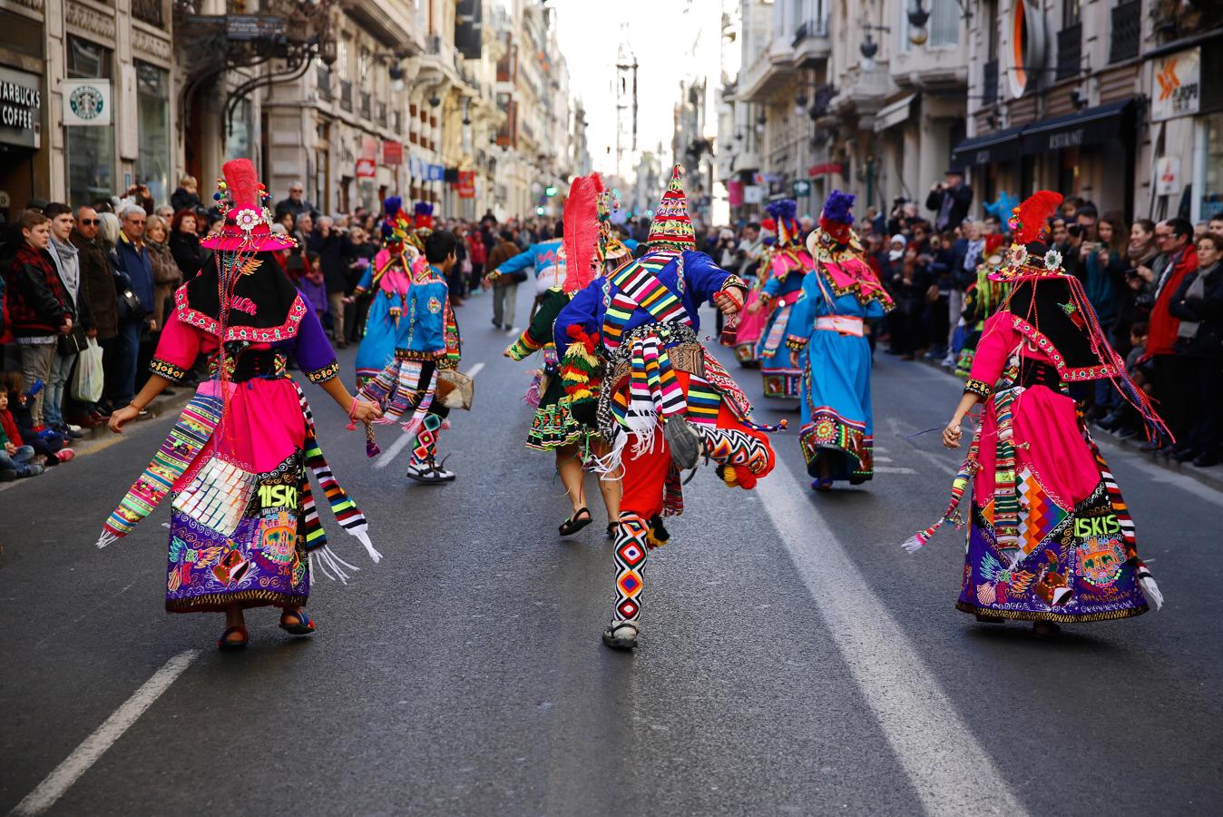 La cabalgata de las Reinas Magas de Valencia. 