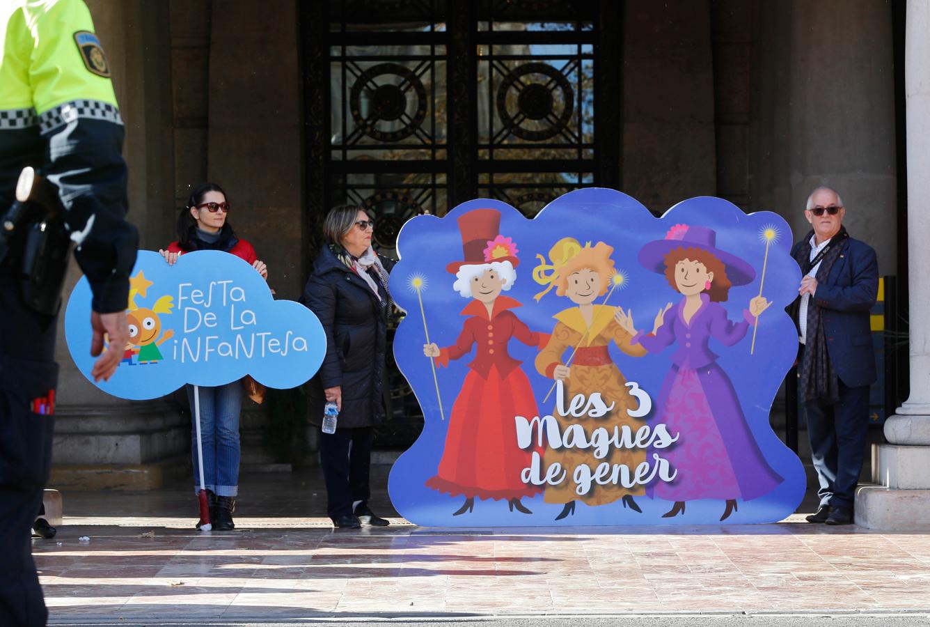 La cabalgata de las Reinas Magas de Valencia. 