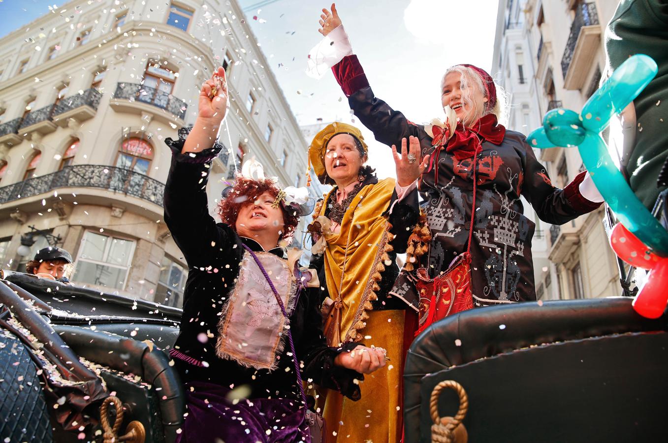 La cabalgata de las Reinas Magas de Valencia. 