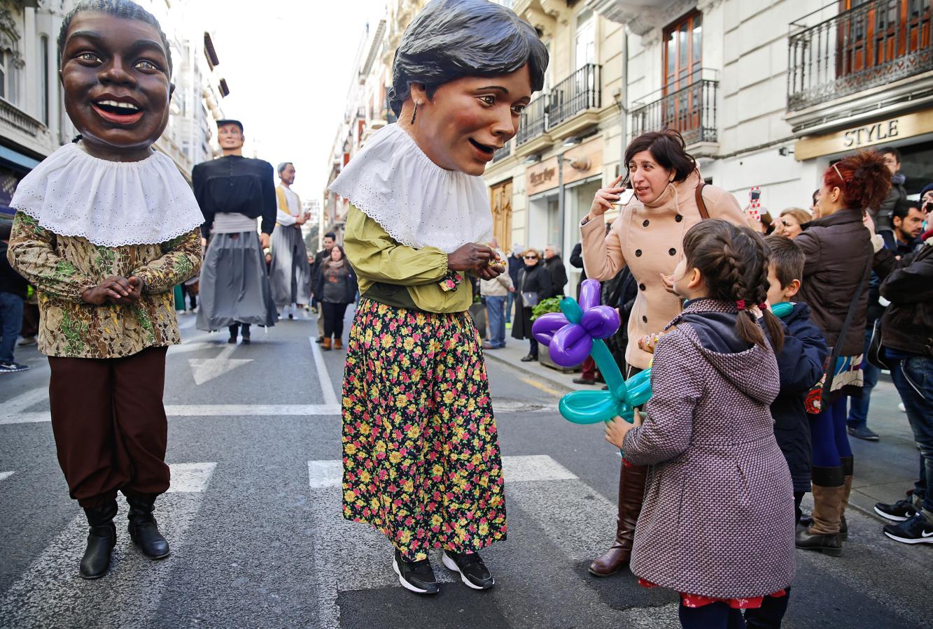 La cabalgata de las Reinas Magas de Valencia. 