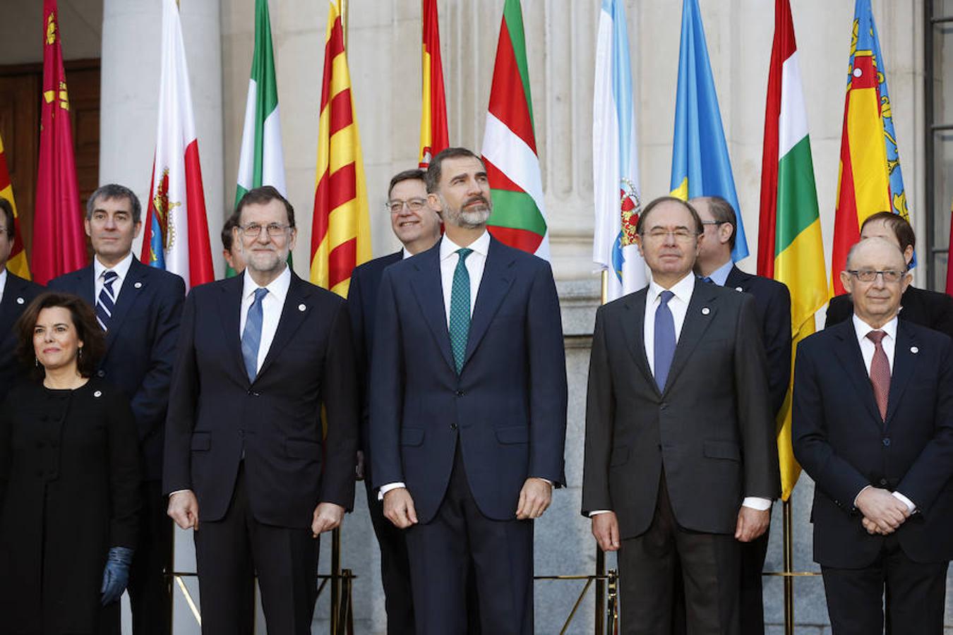 Don Felipe, Mariano Rajoy y García Escudero. 