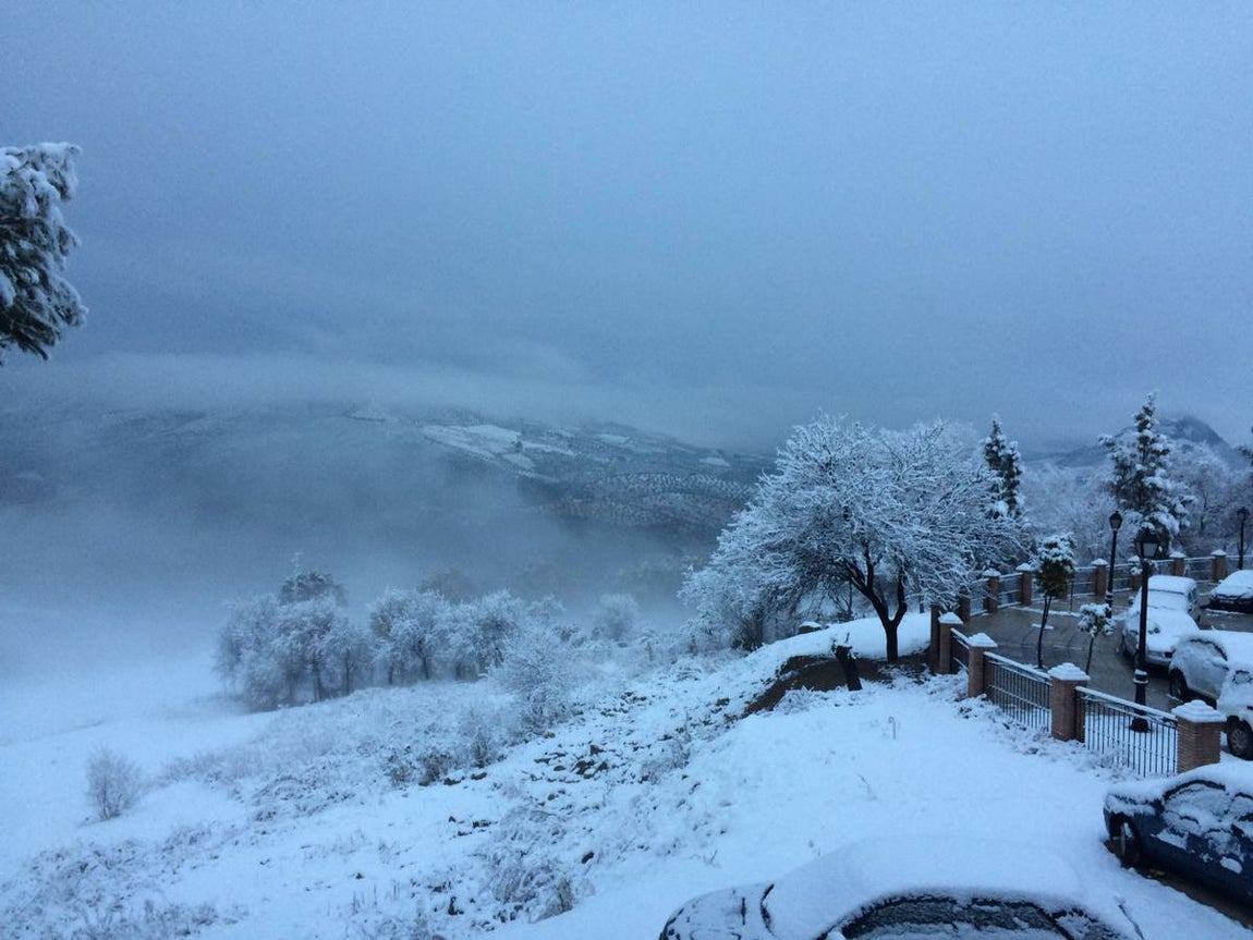 La nieve cubre de un manto blanco la Sierra de Cádiz