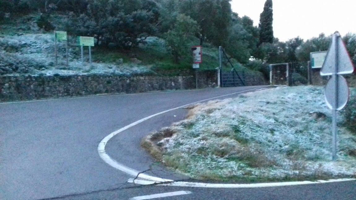 La nieve cubre de un manto blanco la Sierra de Cádiz