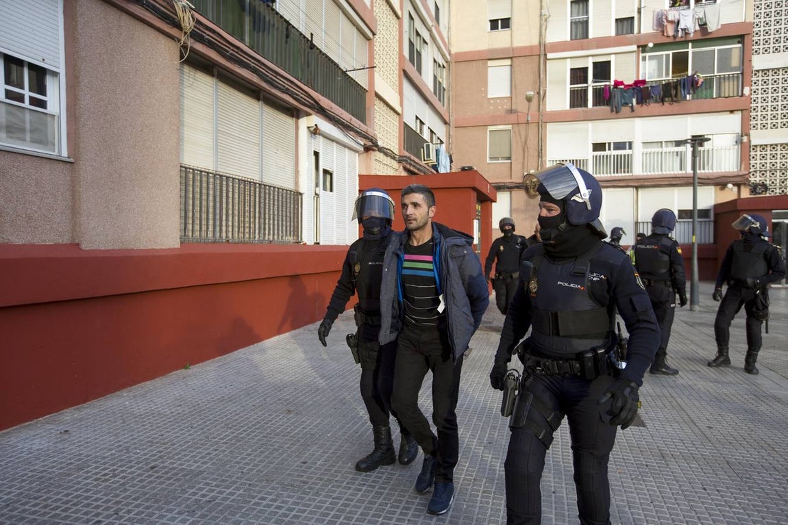 Golpe policial contra el tráfico de drogas en Guillén Moreno