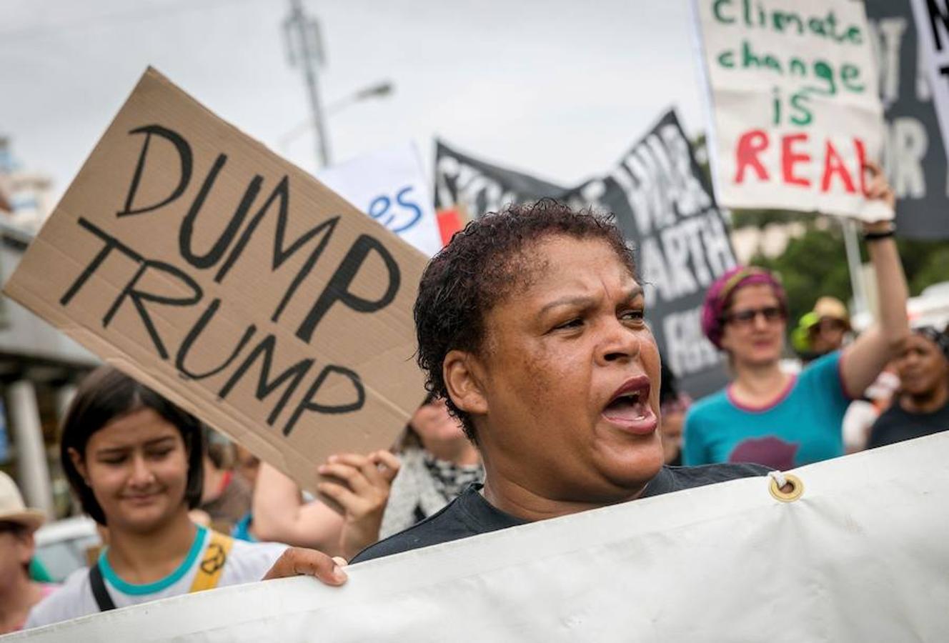 La protesta  conjunta también ha llegado a Durban, en Sudáfrica.. 