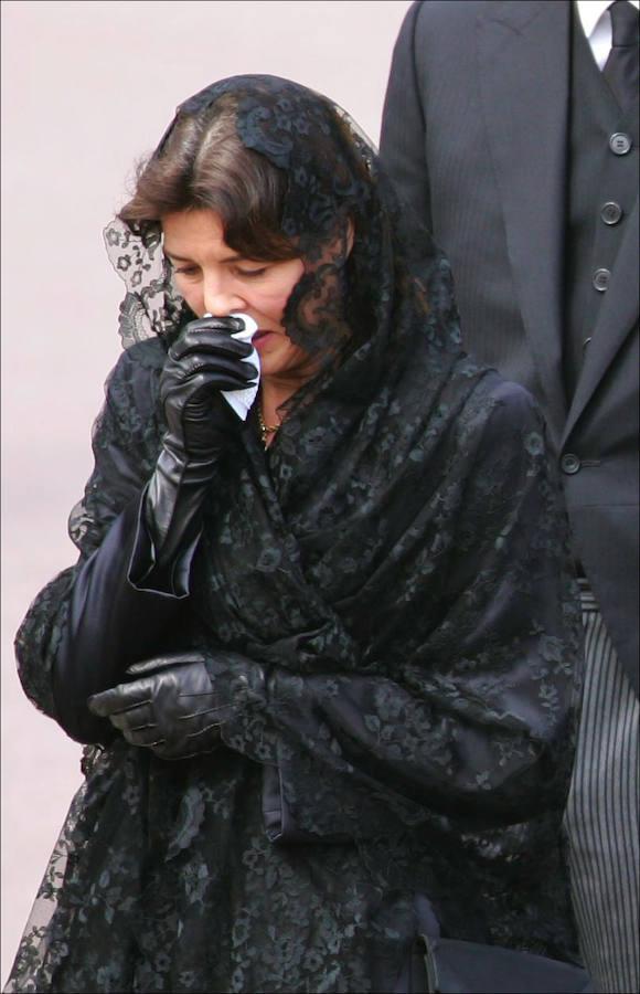 Carolina en los actos en homenaje al fallecimiento de su padre, Rainiero de Mónaco. 