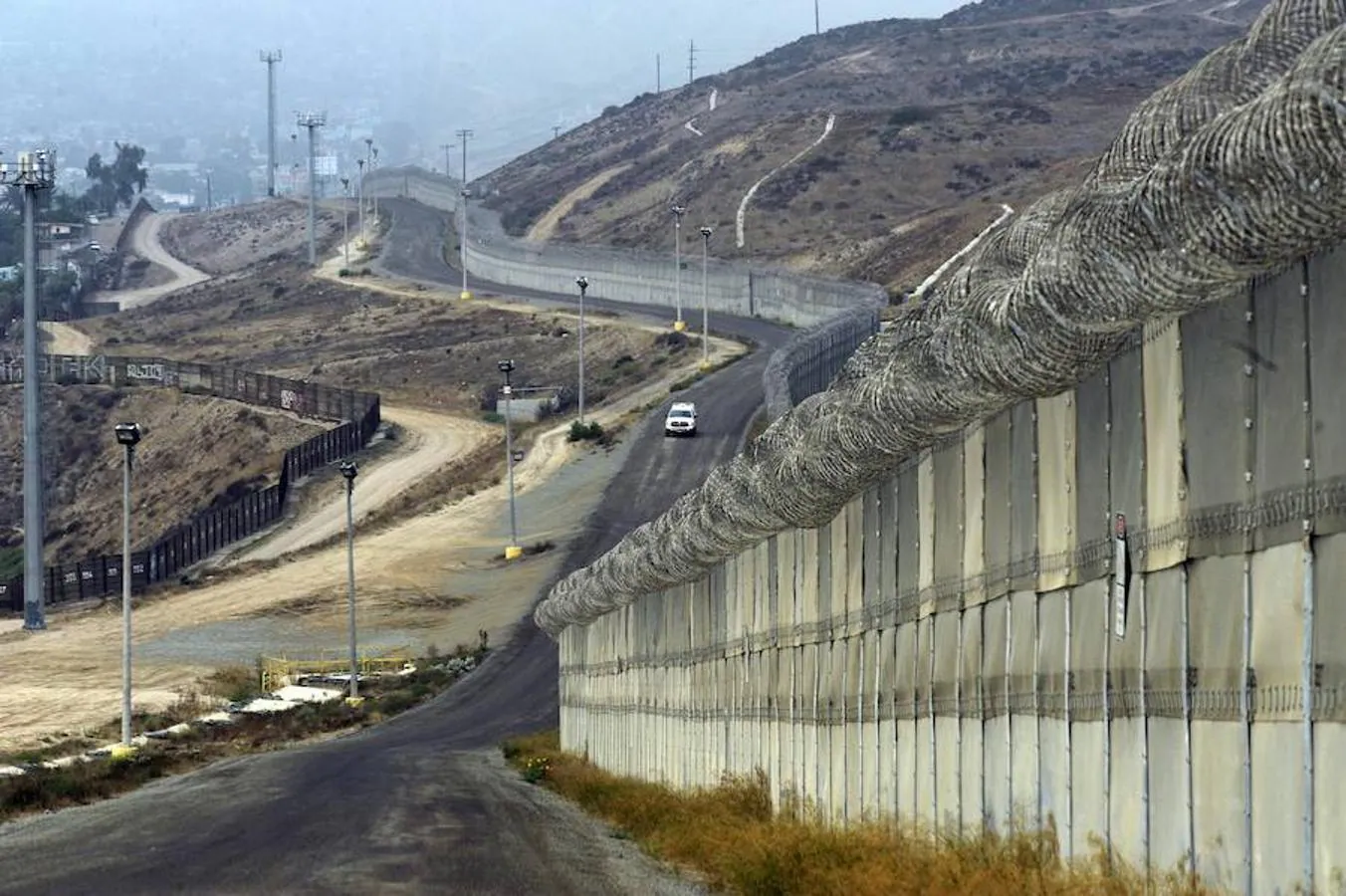 Frontera con México en la localidad estadounidense de Otay Mesa (San Diego), el 14 de octubre de 2010