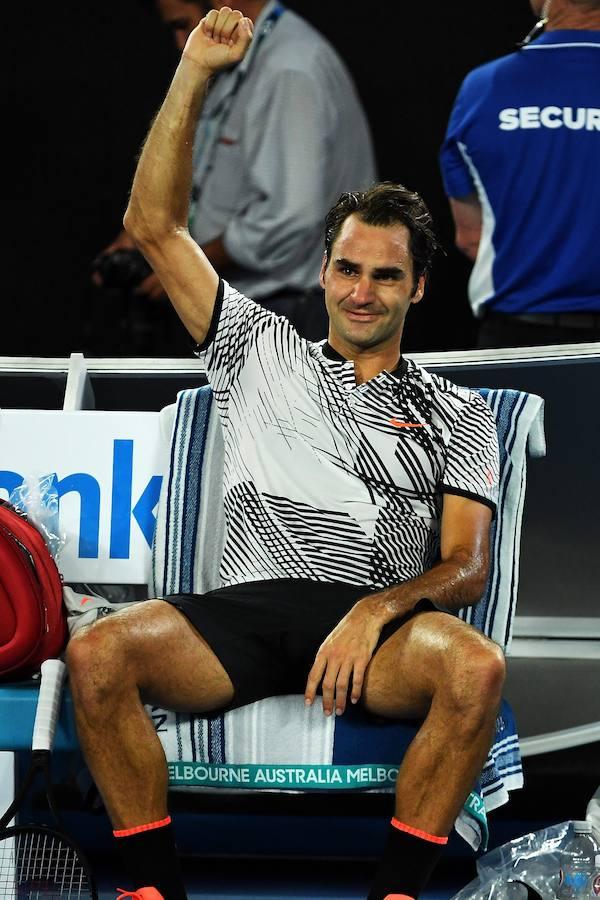 Así ha celebrado Federer su título en el Open de Australia