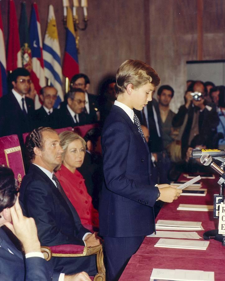 Discurso del Príncipe con motivo de la segunda edición de los premios Príncipe de Asturias. 