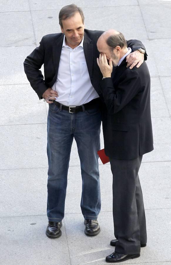 Junto a Pérez Rubalcaba. 