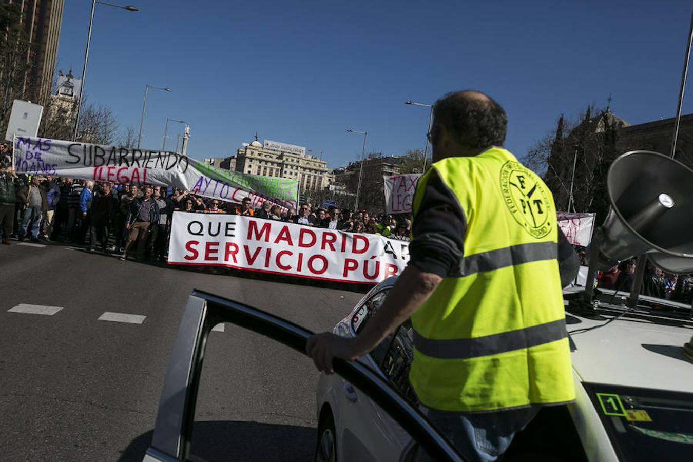 La huelga de taxistas en Madrid ha tenido buen seguimiento