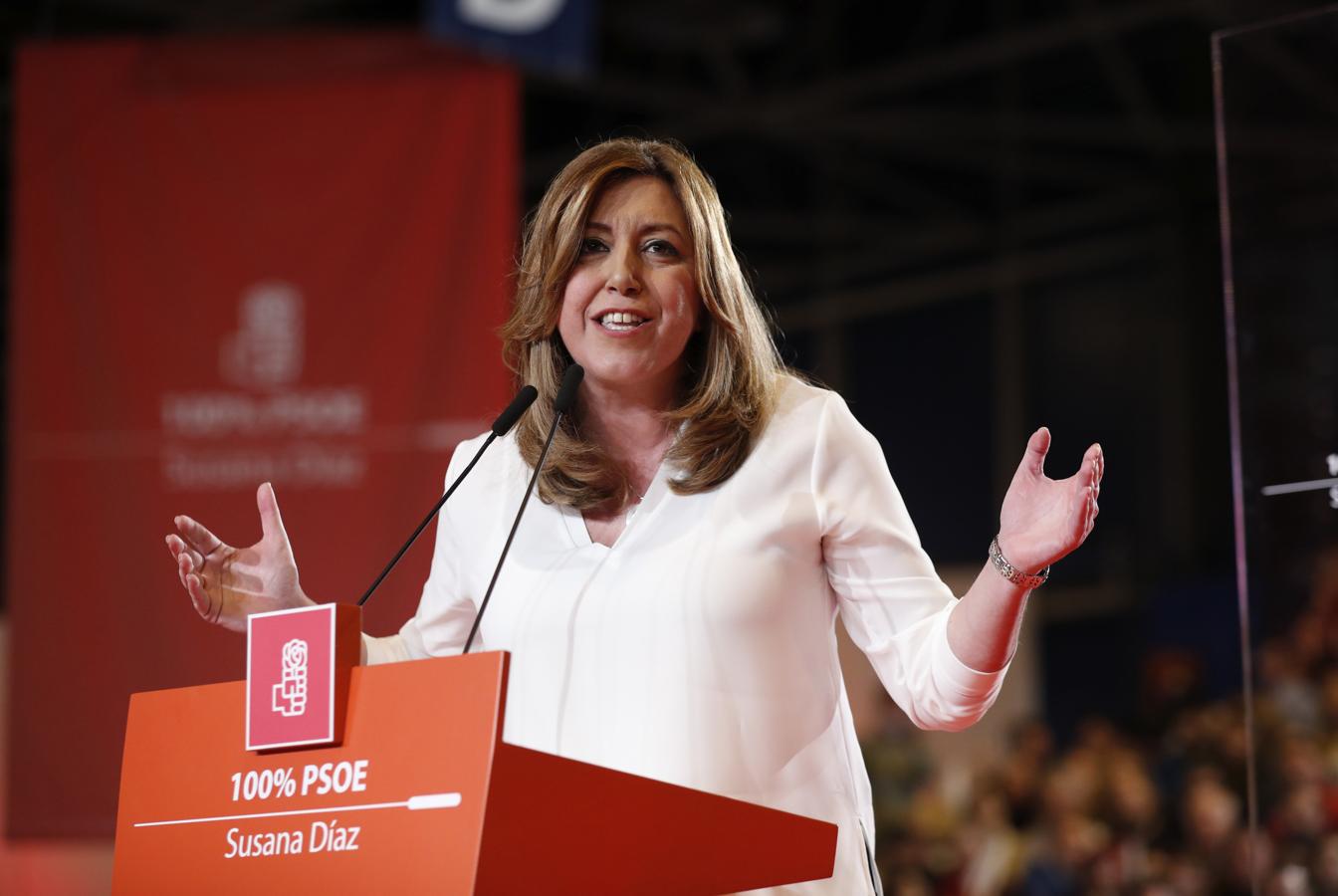 Susana Díaz, durante su intervención en el acto político. 