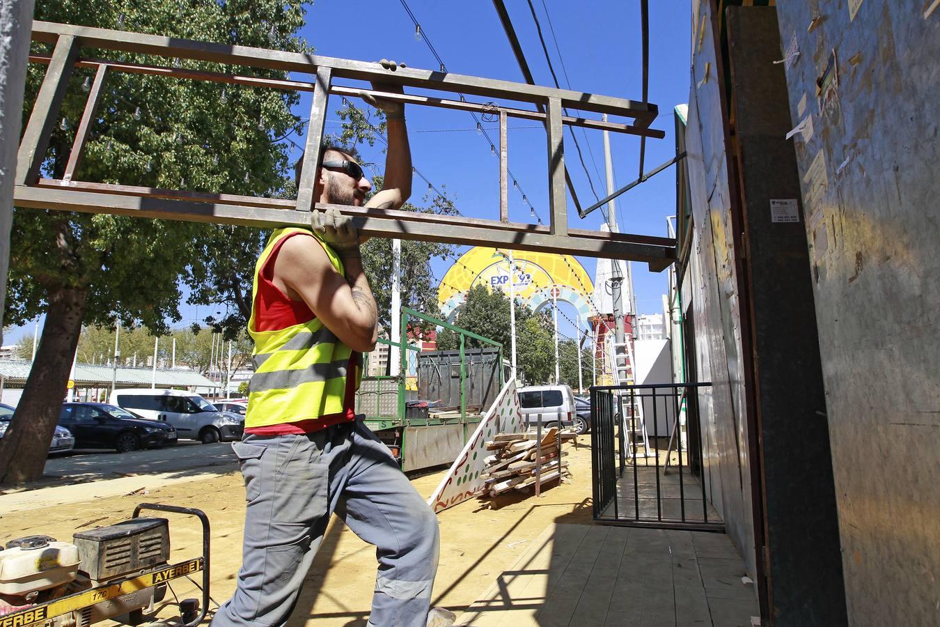 Las imágenes de los preparativos para la Feria de Abril de Sevilla 2017