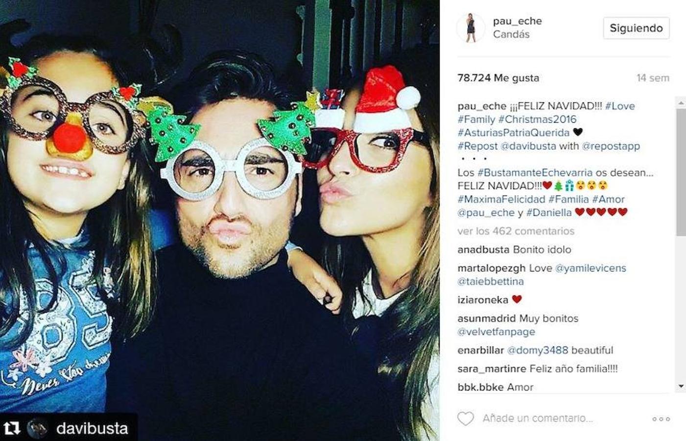 Tanto David Bustamante como Paula Echevarría eligieron la misma imagen para desear a sus seguidores una feliz Navidad