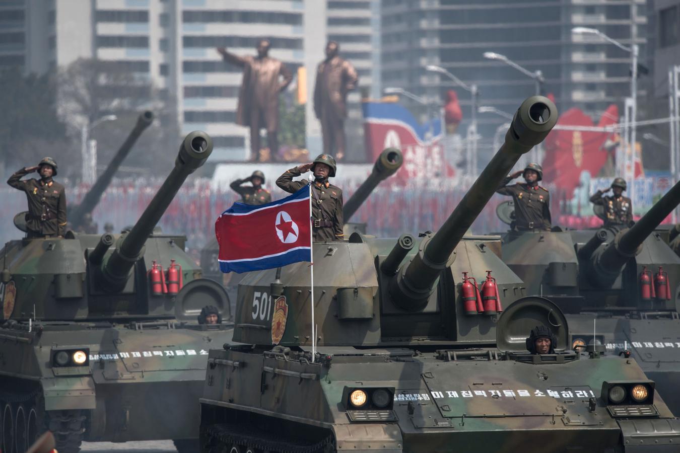 Celebraciones en Corea del Norte por el Día del Sol. 