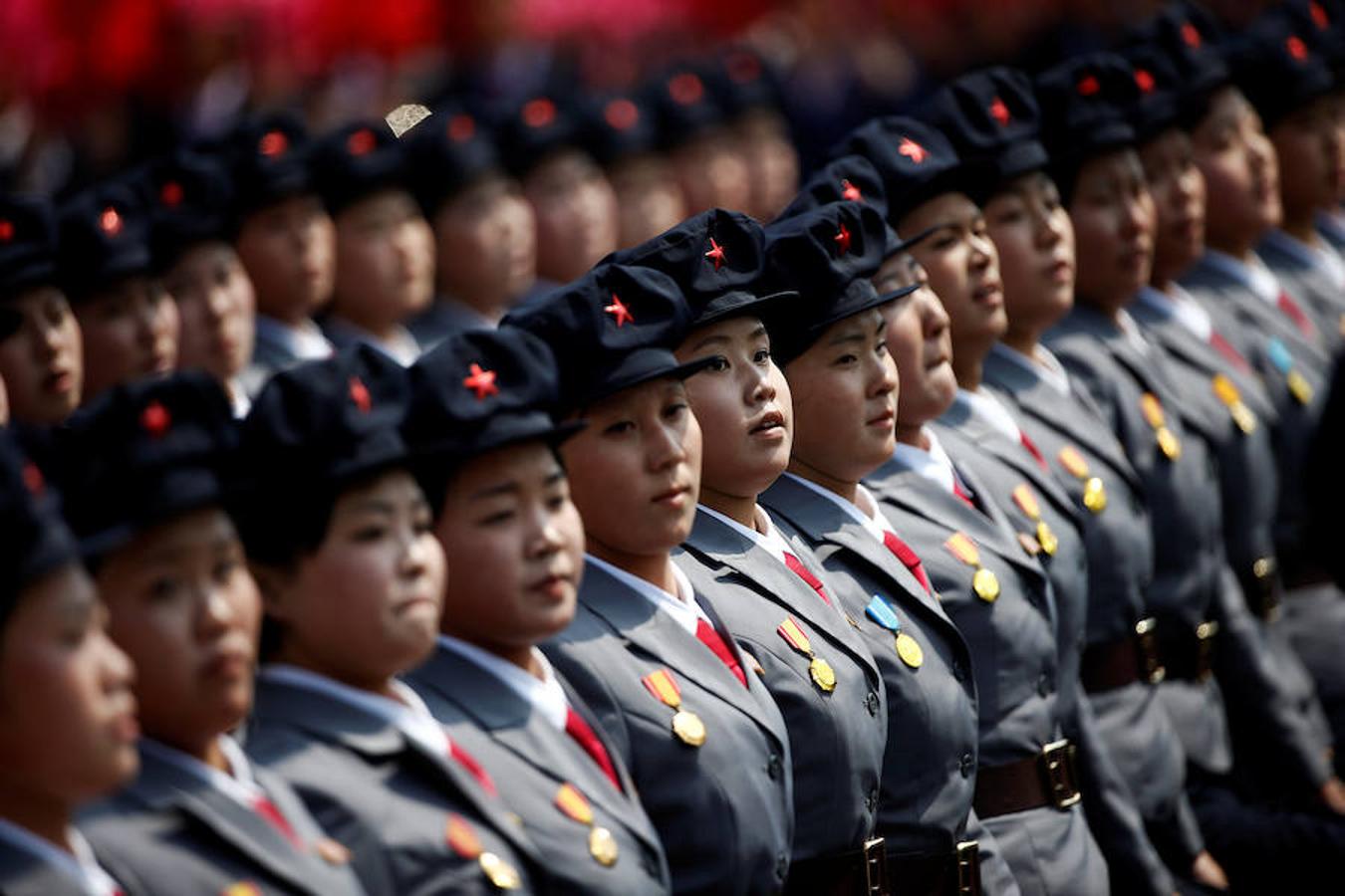 Celebraciones en Corea del Norte por el Día del Sol. 