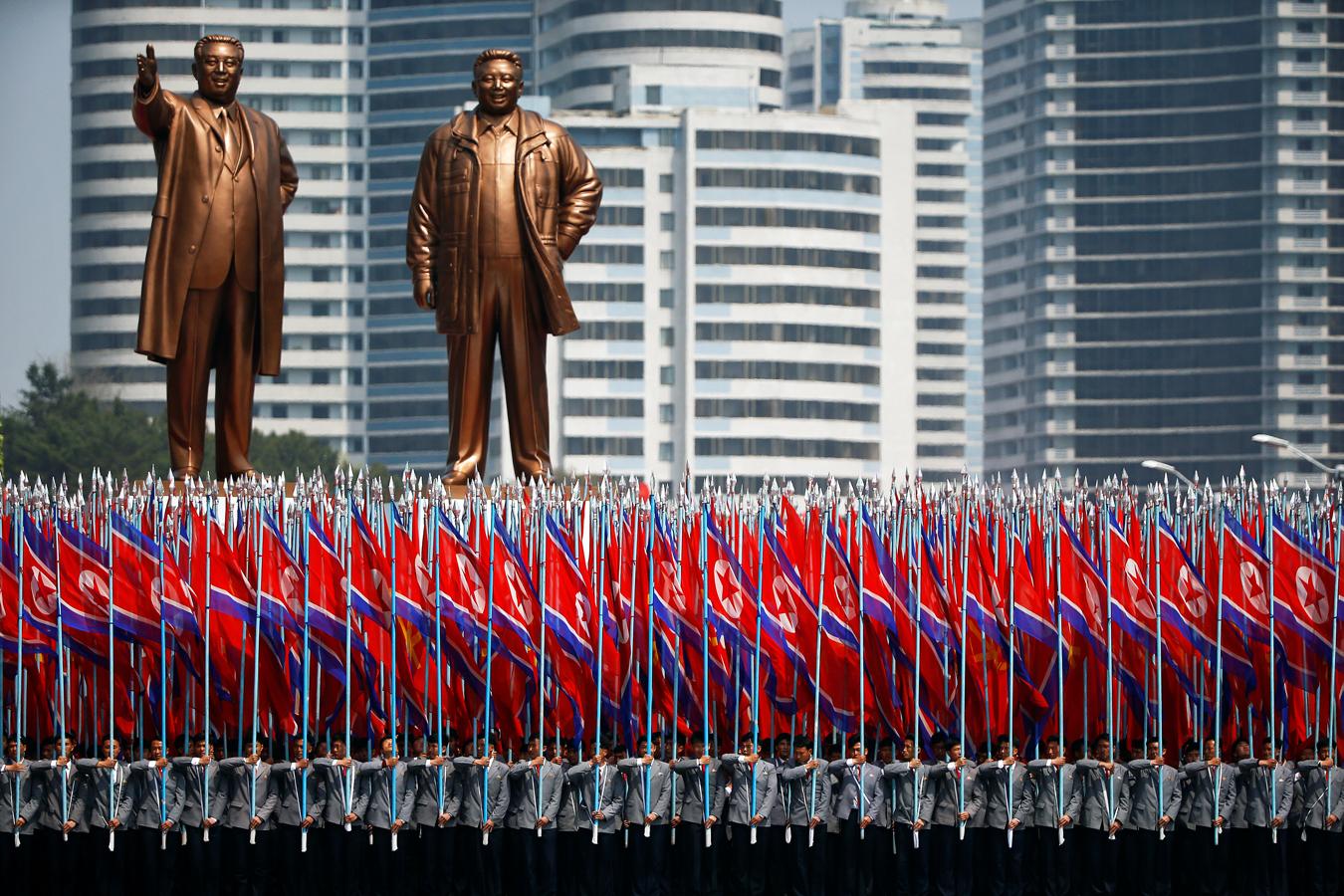 Celebraciones en Corea del Norte por el Día del Sol. 
