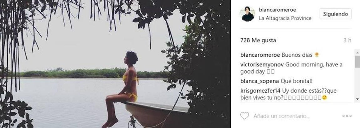 Blanca Romero. La modelo ha cogido un avión y se ha marchado hasta el Caribe para deleitarse de las playas paradisíacas