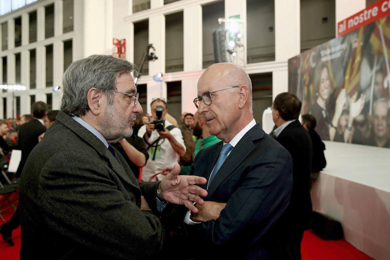 Narcís Serra y Durán i Lleida, en el homenaje a Carme Chacón