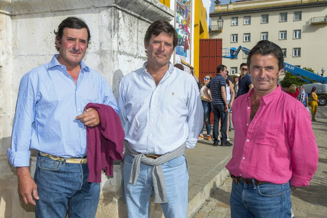 Los ganaderos Julio, Pablo e Ignacio de la Puerta