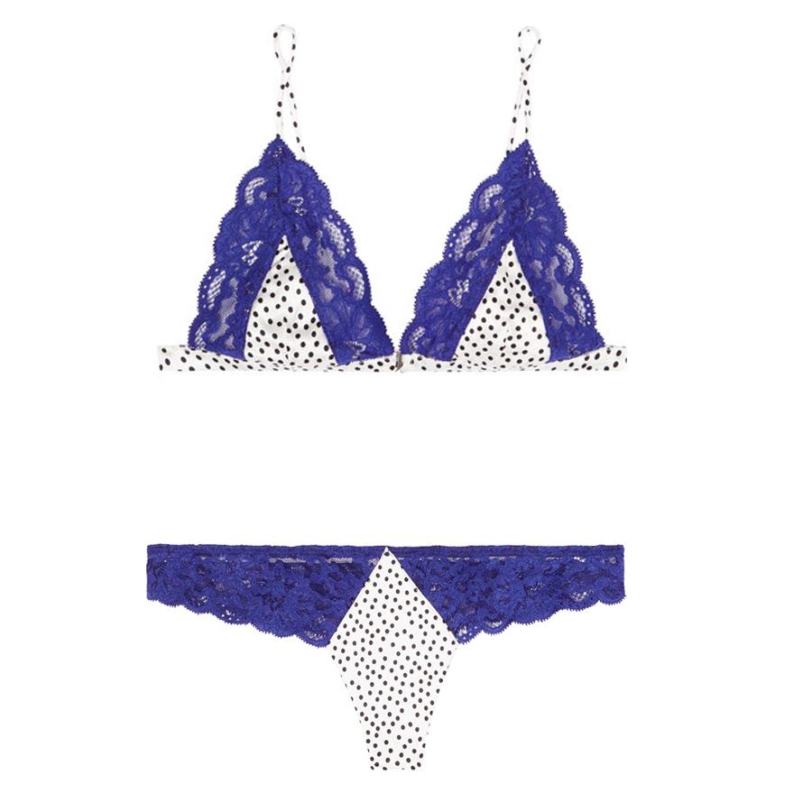 Conjunto Charlotte polka-dot, sujetador (125€) y tanga (55€).
