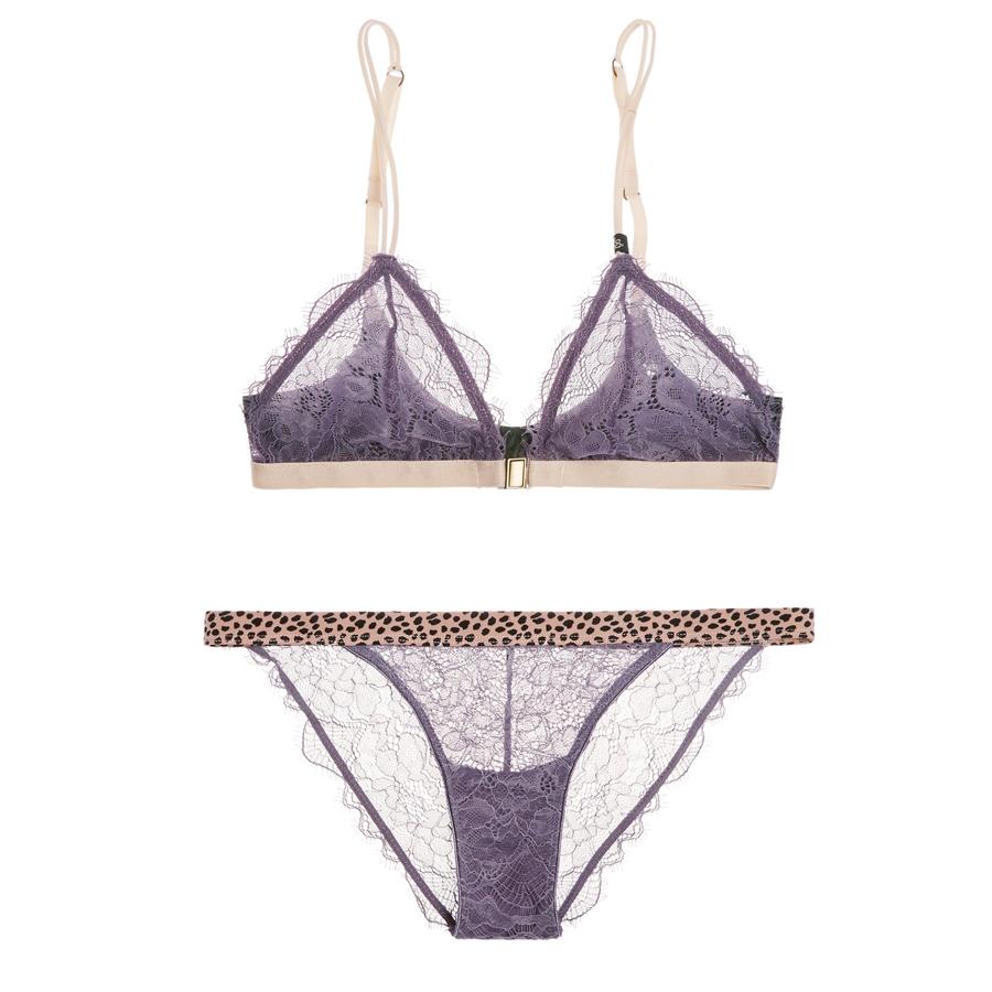 Conjunto Wild Rose, sujetador (60€) y slip (35€).