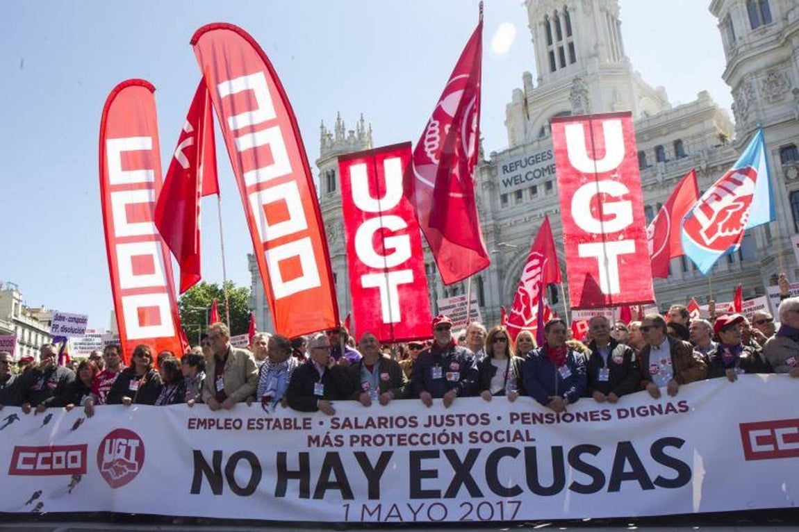 A la manifestación en Madrid han acudido, según la policía, unas 8.000 personas. 