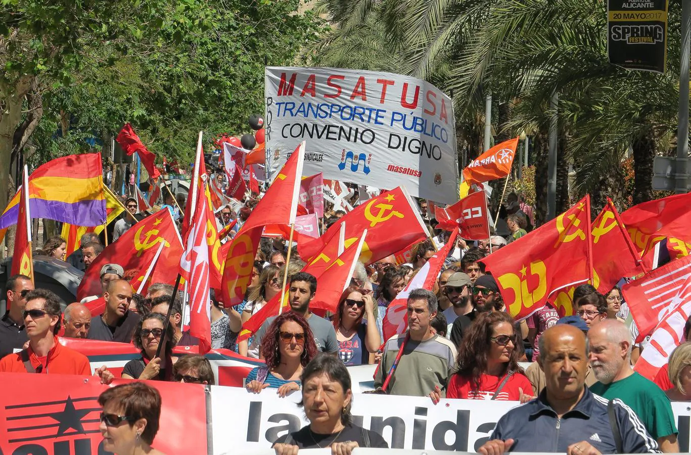 Marcha del Primero de Mayo en Alicante