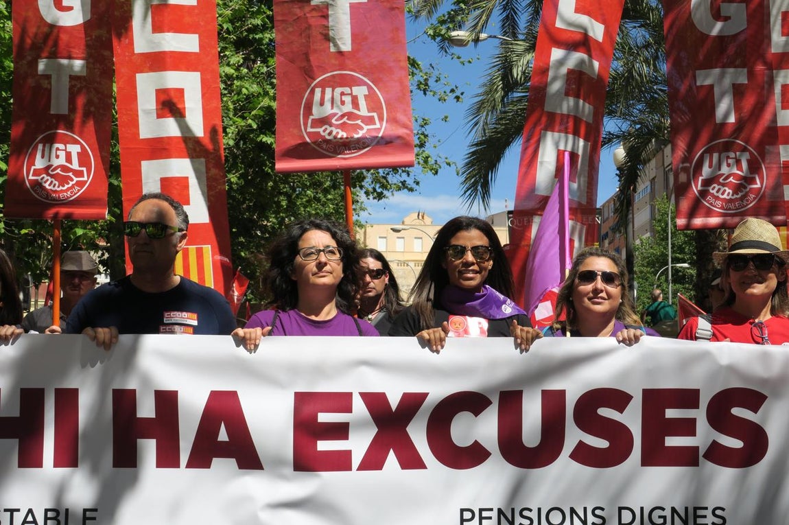 Marcha del Primero de Mayo en Alicante. 