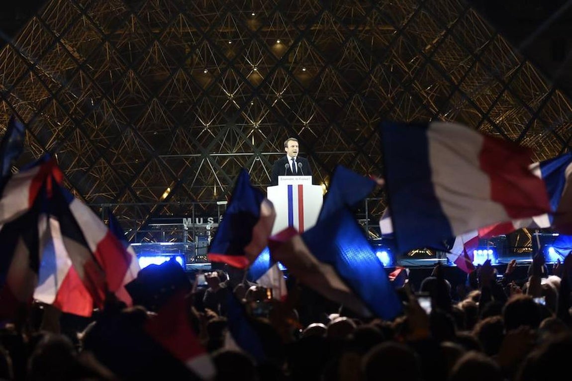 La celebración de Emmanuel Macron, en imágenes