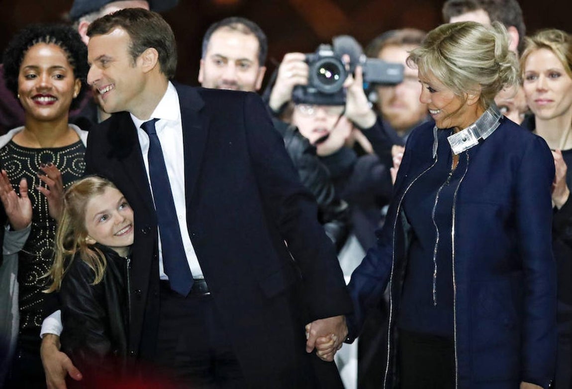 La celebración de Emmanuel Macron, en imágenes