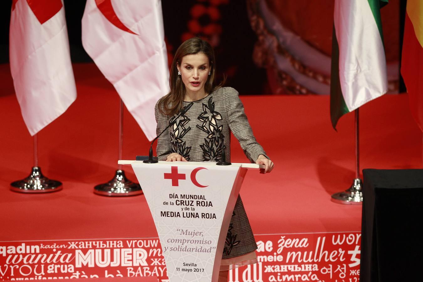 La visita de la Reina a Sevilla por el Día Mundial de la Cruz Roja, en imágenes