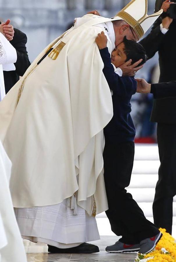 El Papa Francisco durante su visita a Fátima, en Portugal.. 