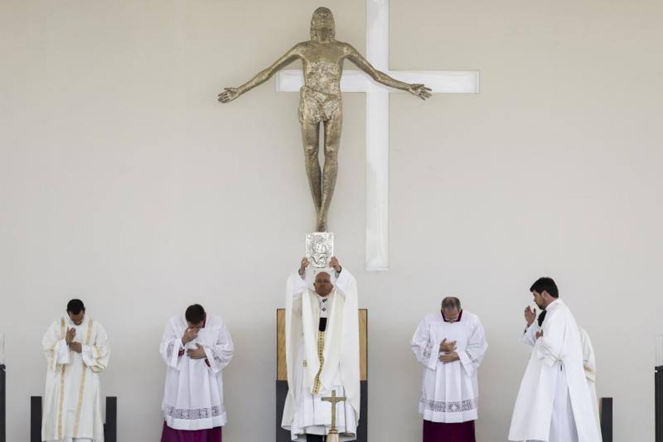 El Papa Francisco durante su visita a Fátima, en Portugal.. 