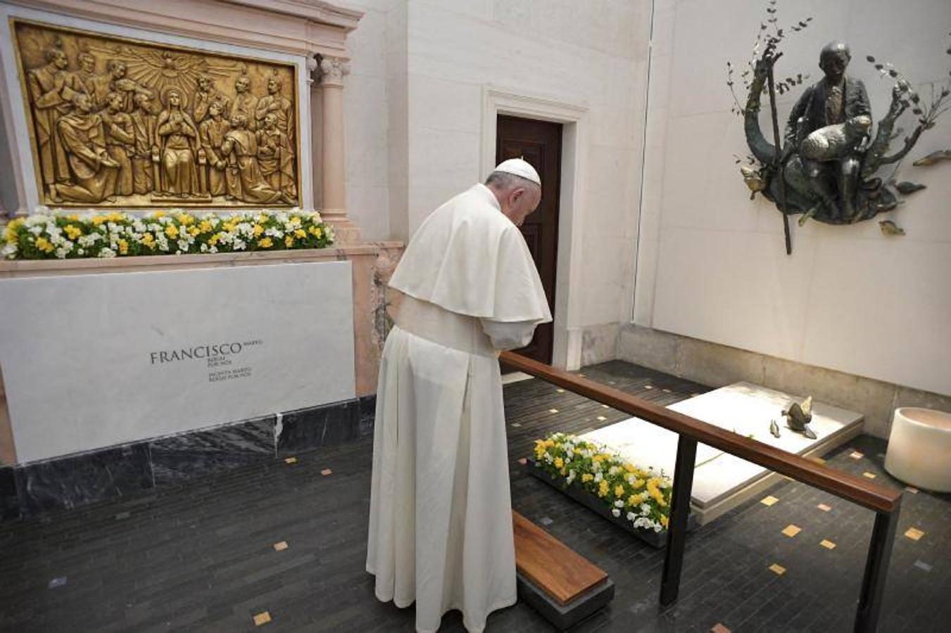 El Papa Francisco durante su visita a Fátima, en Portugal.. 