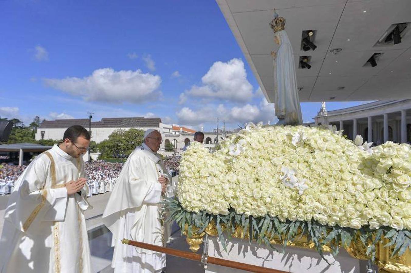 El Papa Francisco durante su visita a Fátima, en Portugal.. 