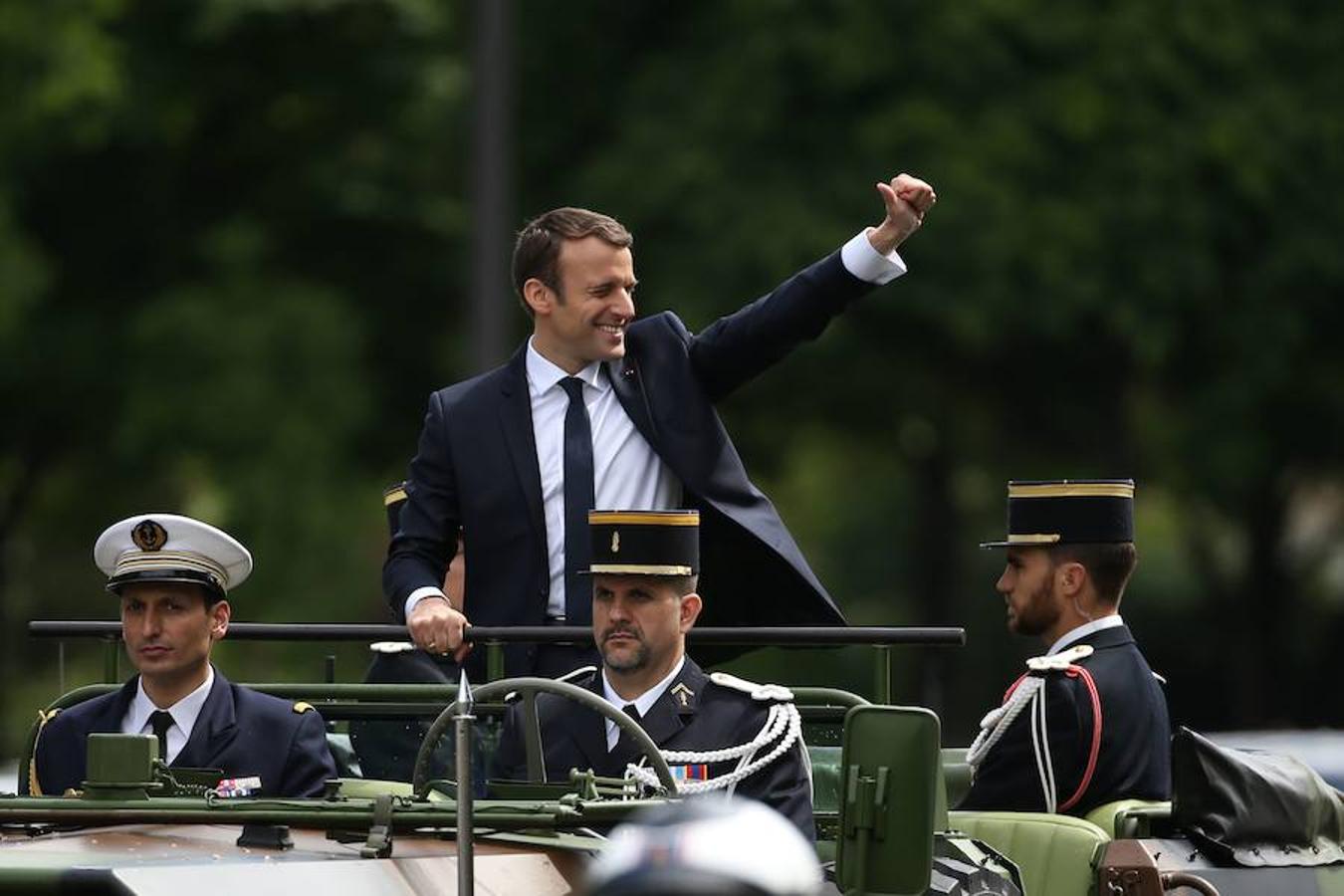 Emmanuel Macron durante la ceremonia de investidura.. 