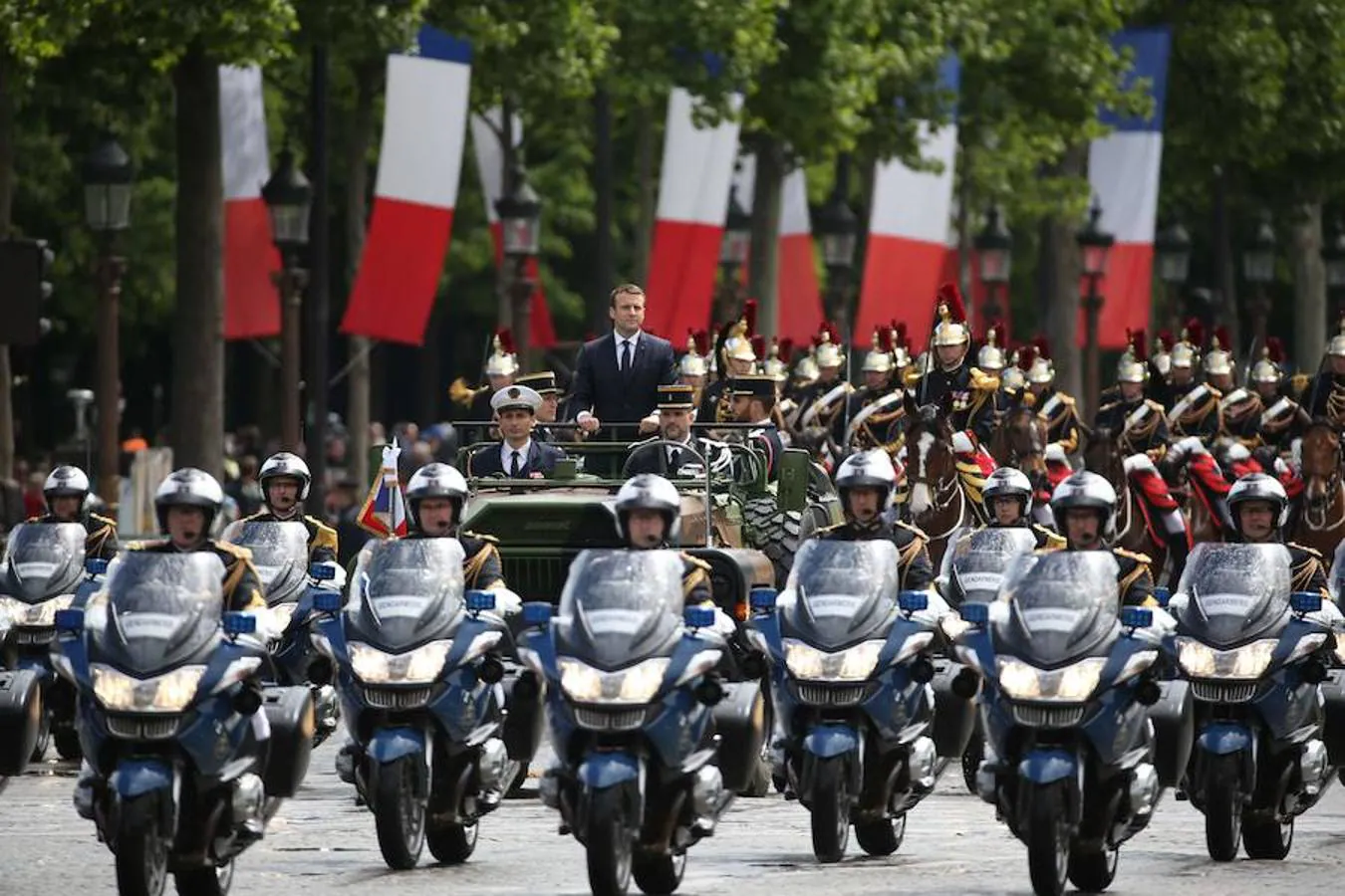 Emmanuel Macron durante la ceremonia de investidura.