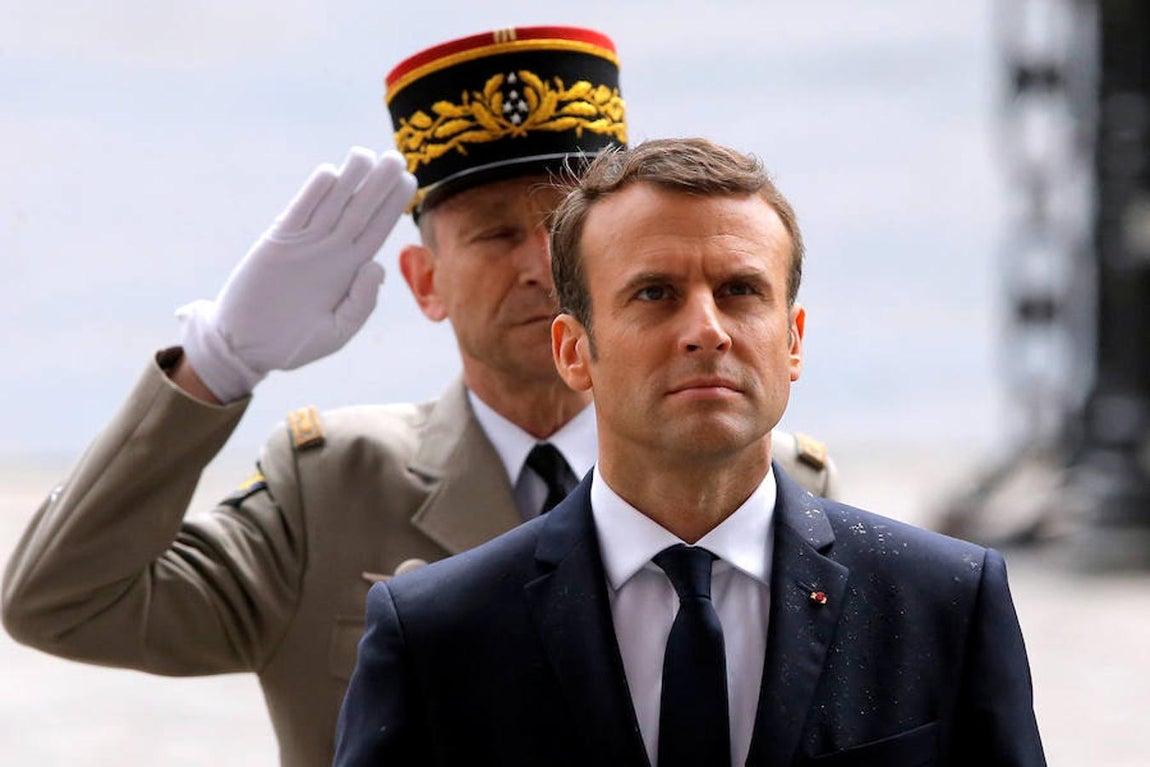 Emmanuel Macron durante la ceremonia de investidura.. 