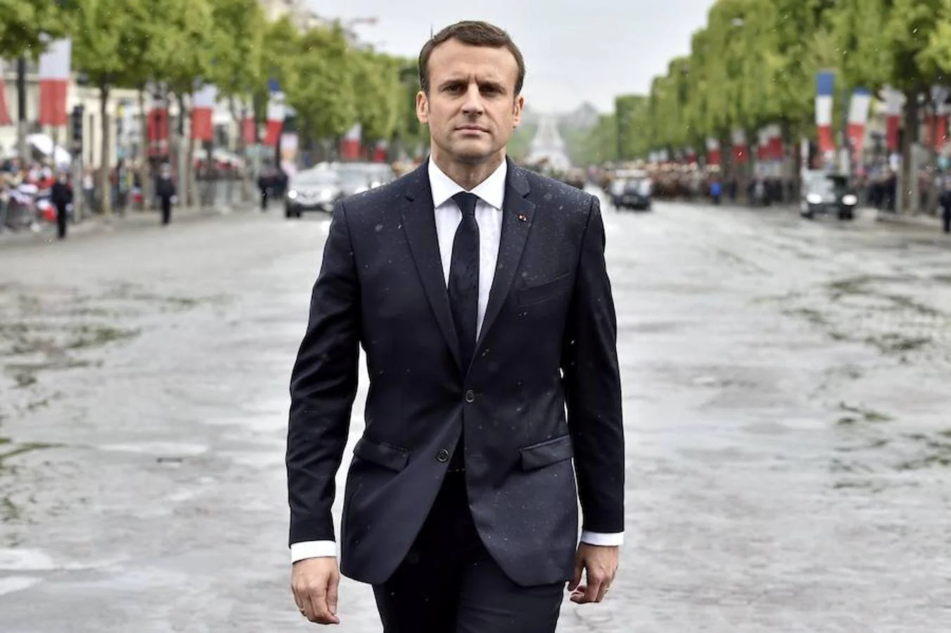 Emmanuel Macron durante la ceremonia de investidura.
