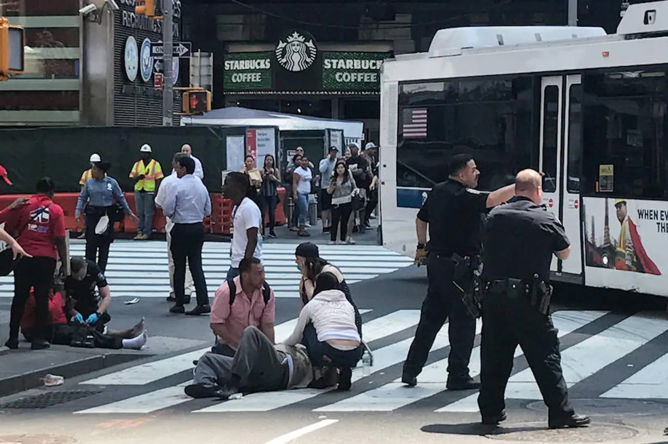Las imágenes que deja el atropello múltiple en Nueva York 