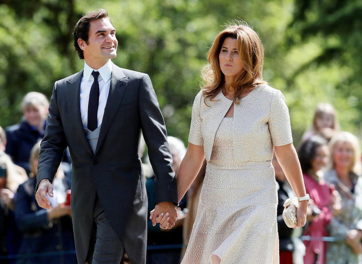 Roger Federer y su esposa. 