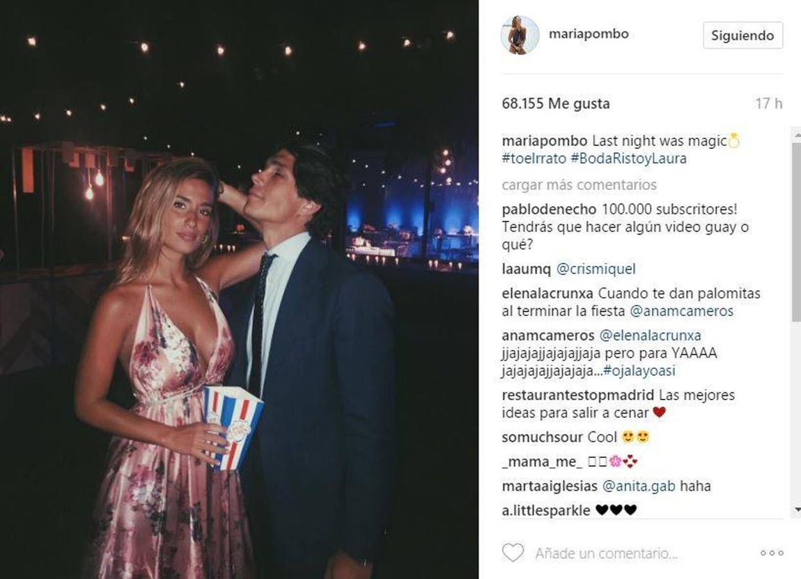 María Pombo y su novio Pablo Castellano, instagramers. 