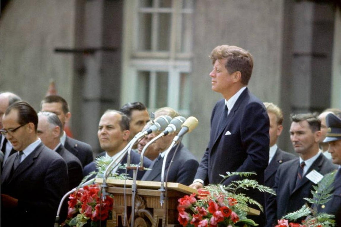 Uno de los discursos por los que Kennedy es recordado, en 1963 en Berlín. 