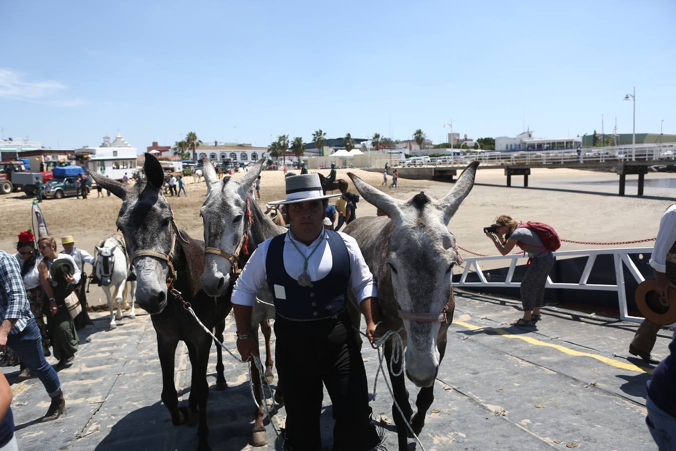 Las hermandades del Rocío vadean el Guadalquivir