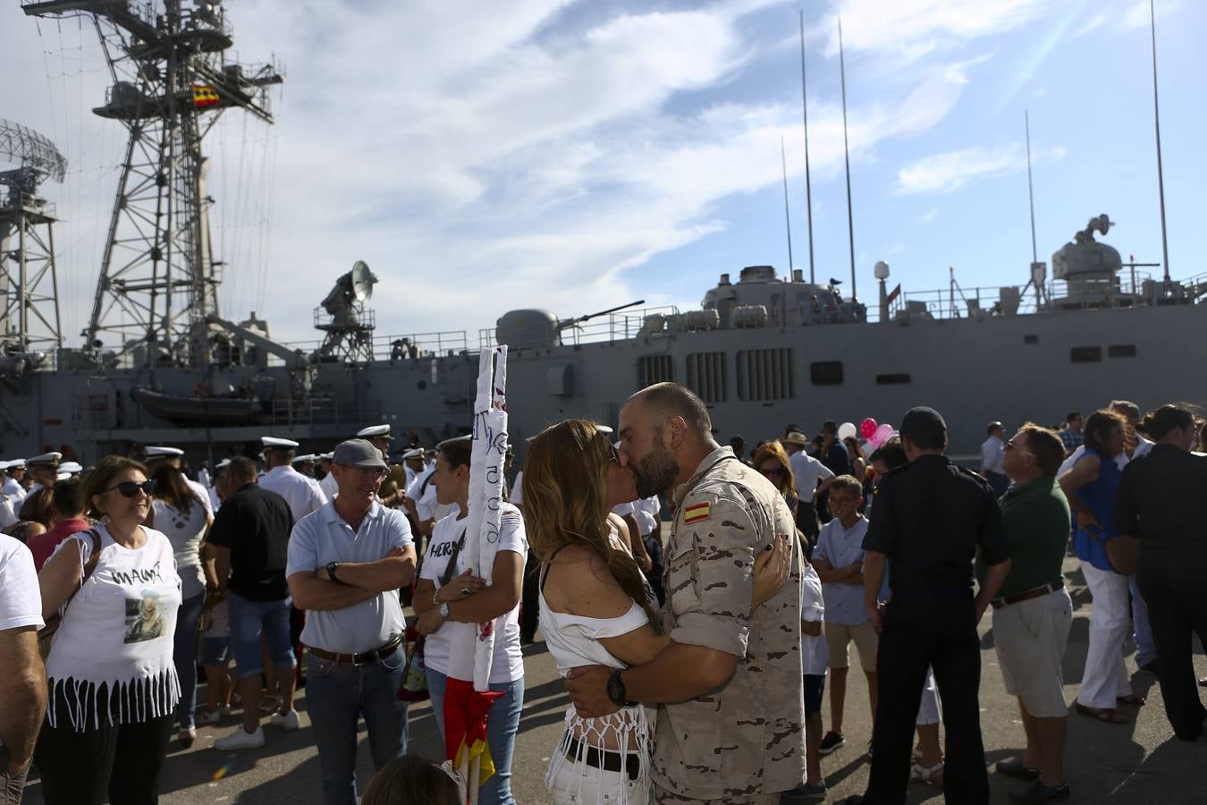 Llegada de la fragata Canarias a la Base de Rota